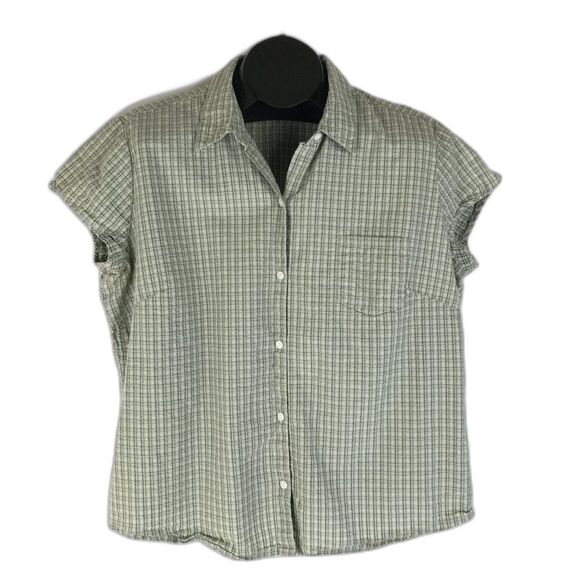 Eddie Bauer Short Sleeve Button Up Shirt Women's Plus Size XXL Plaid Cotton - Picture 1 of 12